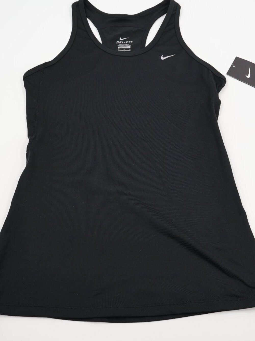Nike Dri-FIT Running Tank Top Womens L Black Racerback Reflective 573915-010